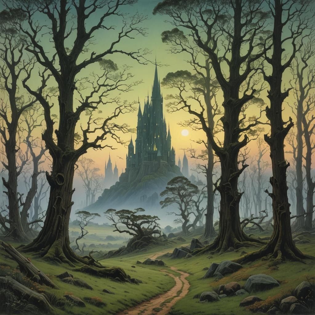 Enchanting Oz Landscape in Romantic Style