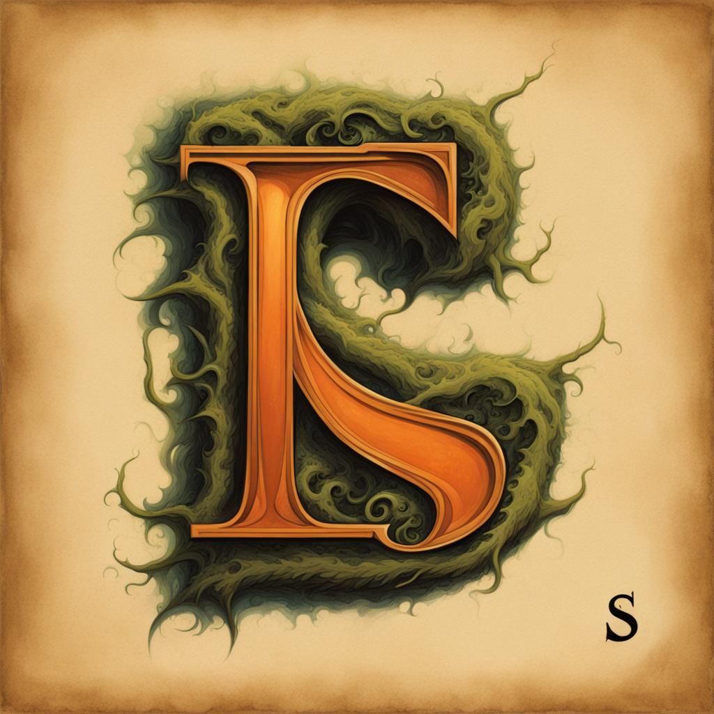 Letter S in a Surreal Fantasy Style