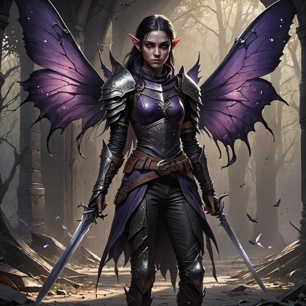 Elven Assassin in Dark Fantasy Style