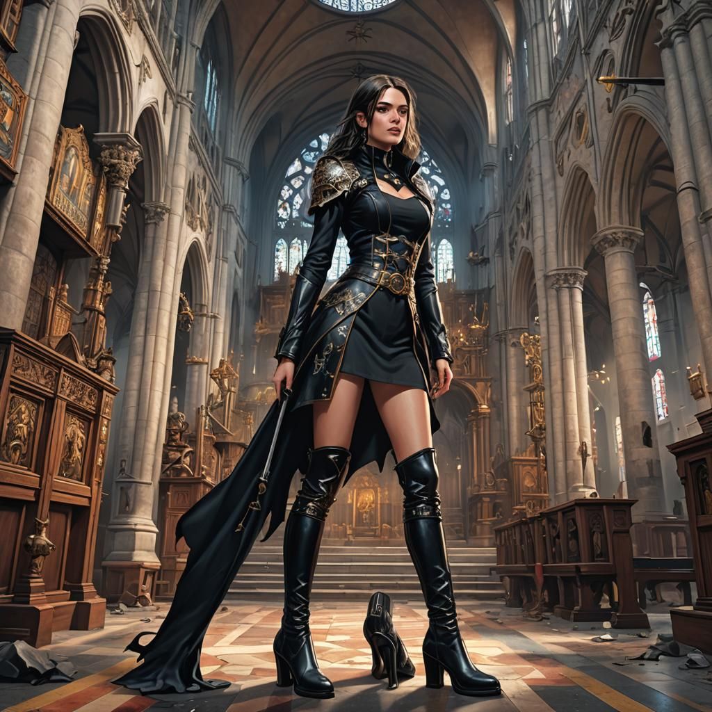 Comic Book Cover Art: Antonina Favorskaya in Church