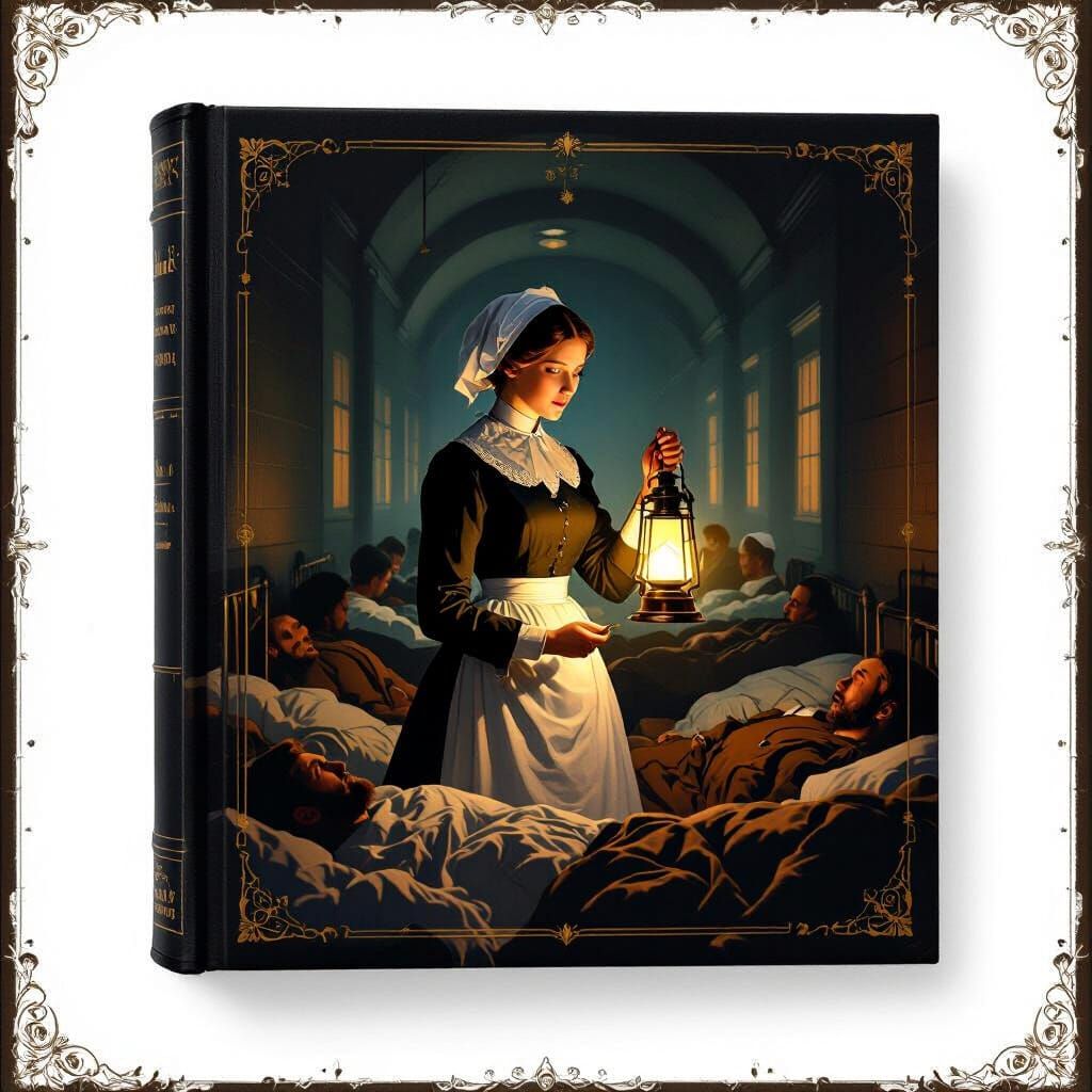 Florence Nightingale Book Cover in Realistic Style