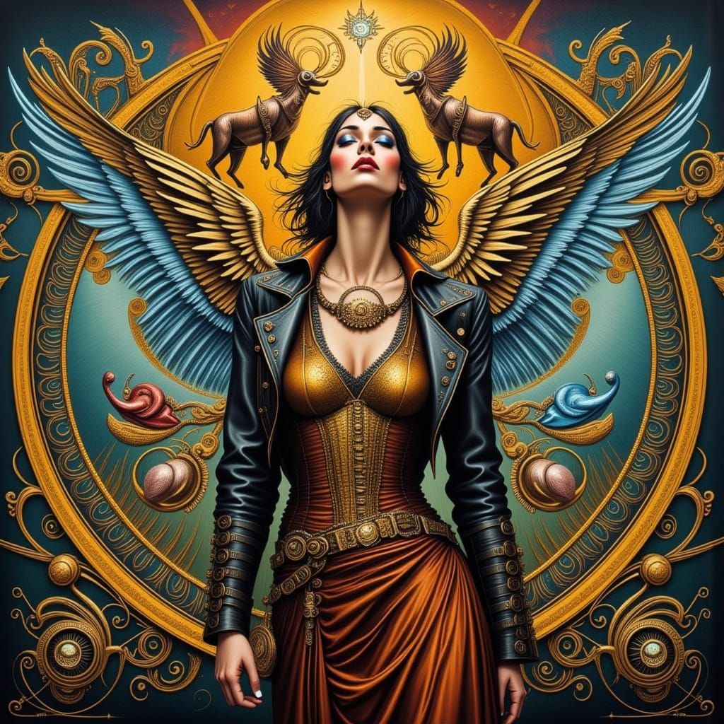 Abstract Concept of Life in Digital Art