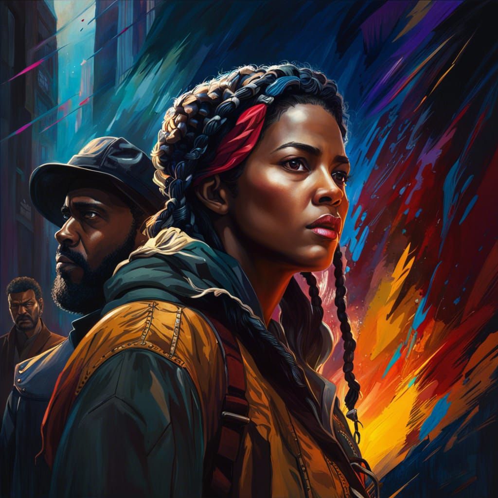 Hyperrealistic Theatrical Splash Art with Dramatic Lighting