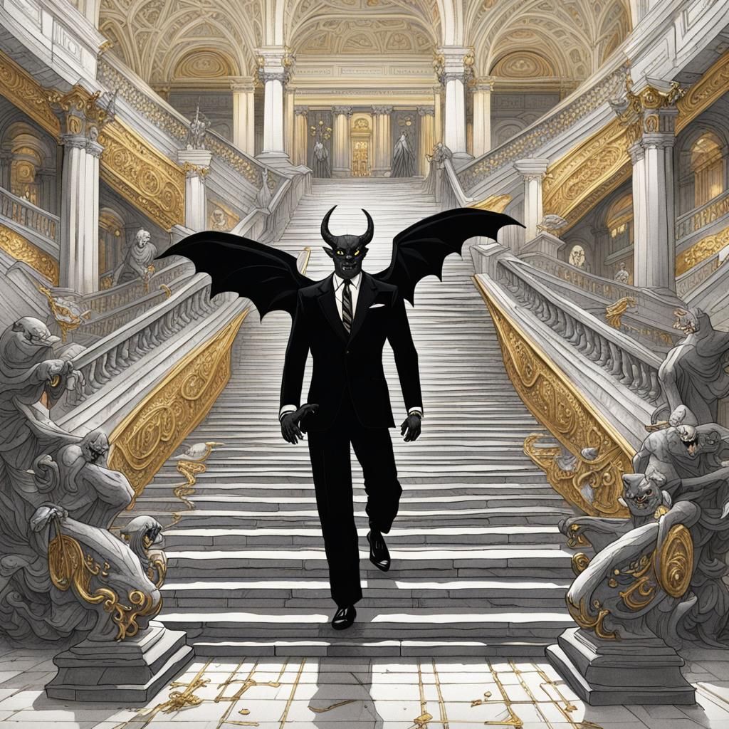 IRS Demons in Bureaucratic Nightmare, Detailed Surrealism