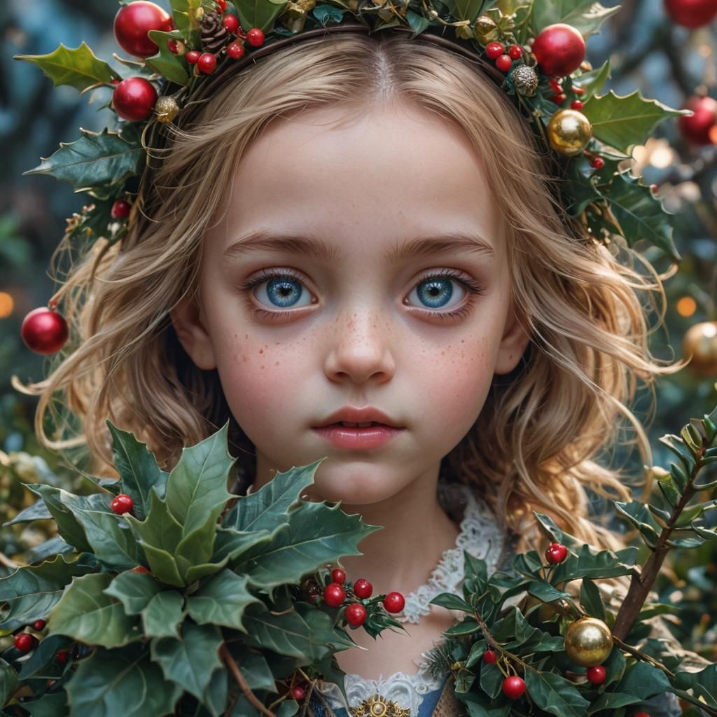Child in Christmas Garden of Earthly Delights