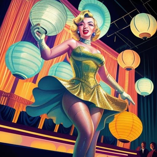 Marilyn Monroe in Retro-Futuristic Show