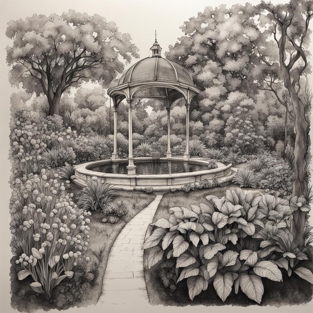 Ink Botanical Gardens: Delicate Drawings