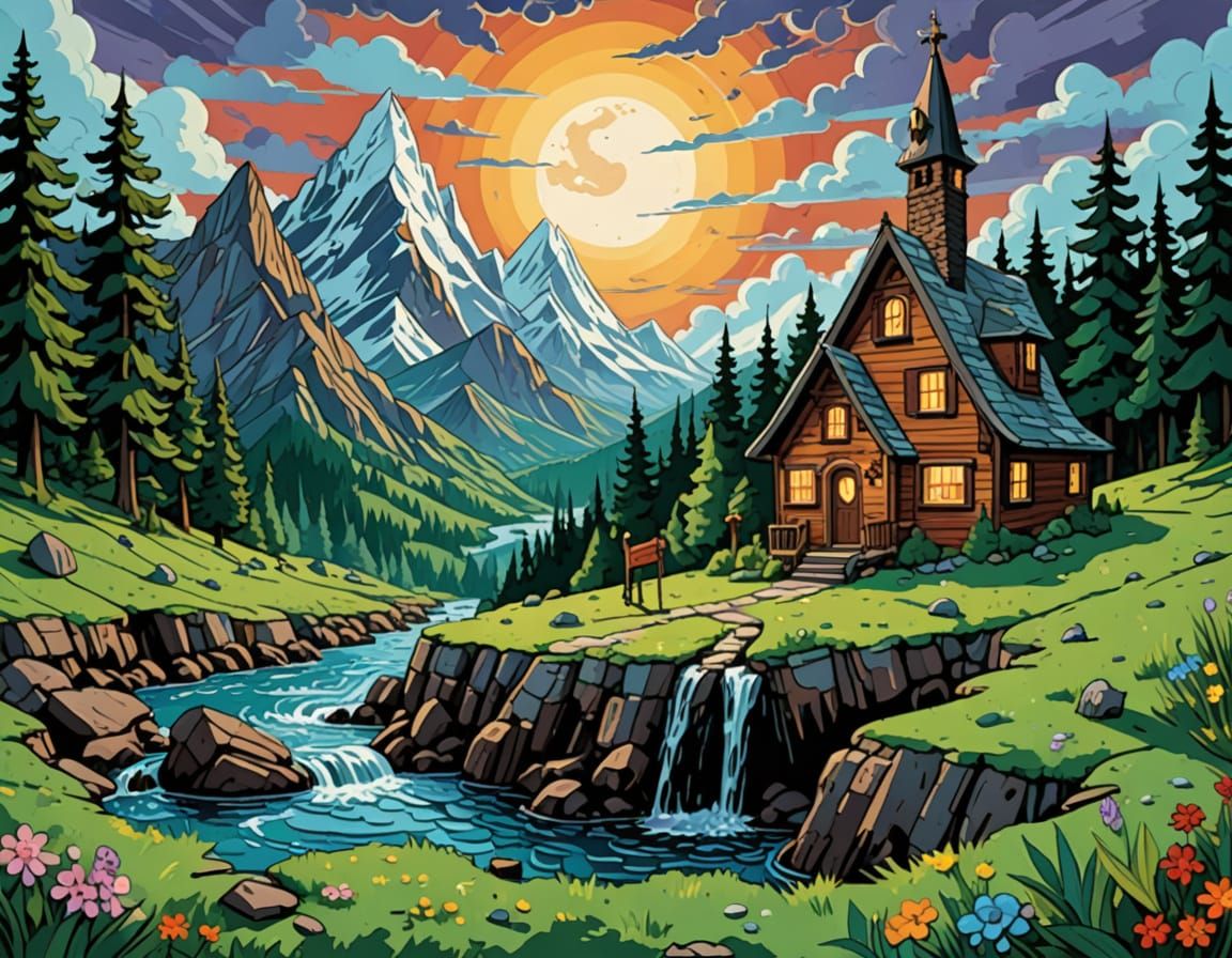 Whimsical Underwater World in Storybook Impasto