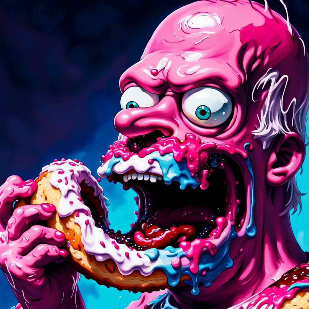 Surreal Donut Horror: A Darkly Comic Close-Up