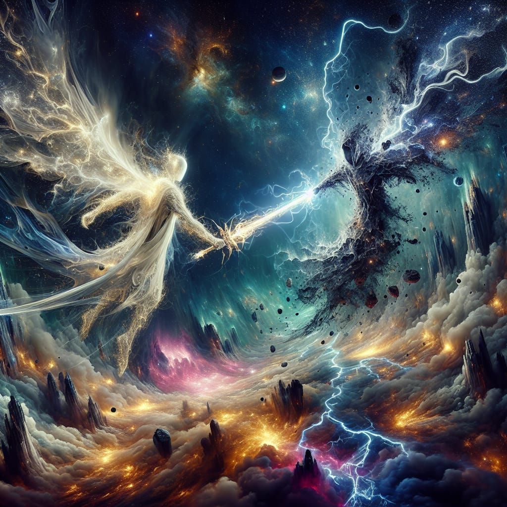 Cosmic Battle: Light vs. Void in a Stellar Showdown