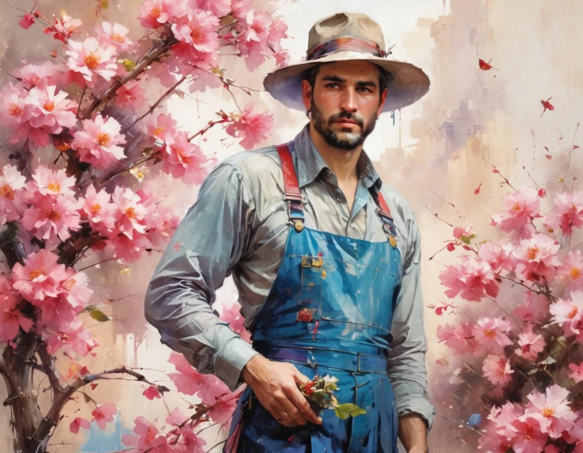 Gardener Waters Bioluminescent Bonsai: Digital Masterpiece