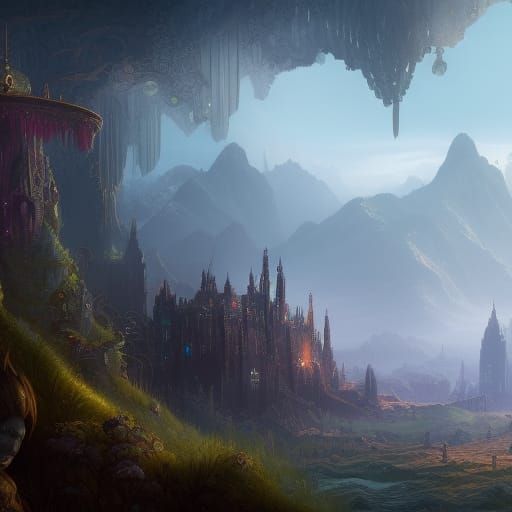 Detailed Cloak in Fantasy Concept Art Style