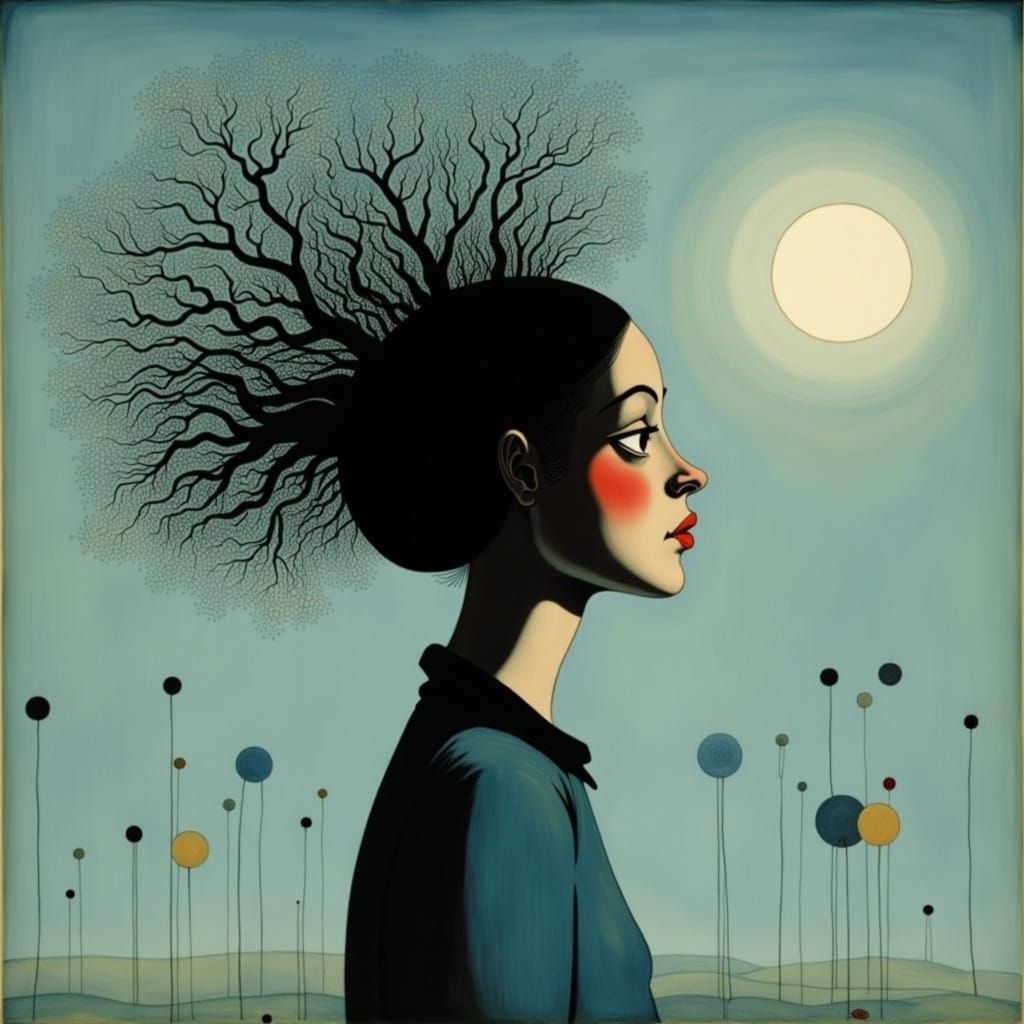 Enchanted World: Surrealist Pop Art Composition