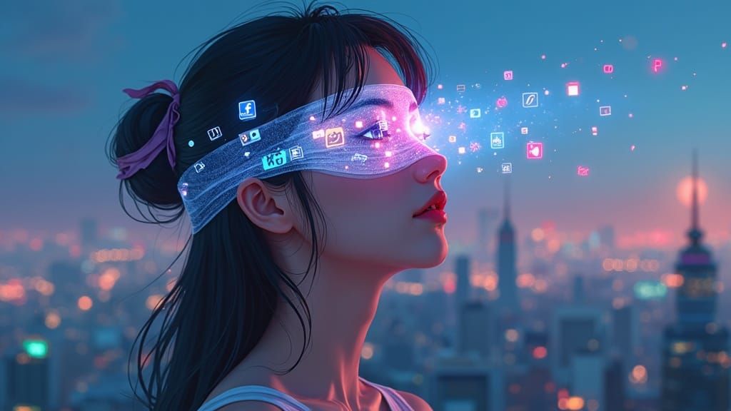 Holographic Blindfold: Information Overload in Cyberpunk Sty...