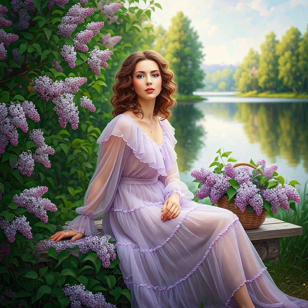 Lilac Beauty in Botanical Realism