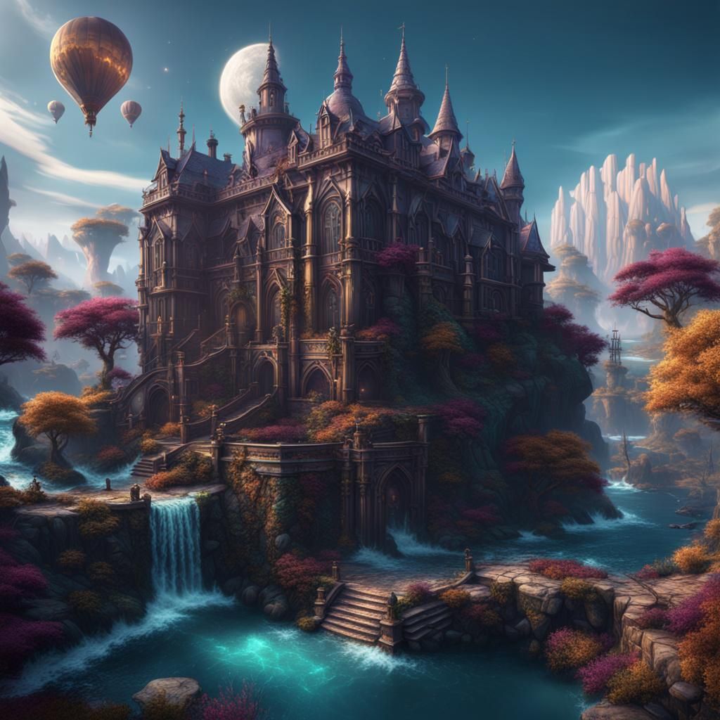 Fantastical Matte Painting in Deep Color