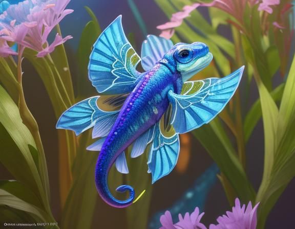 Epic Salamander in Candy Art Style