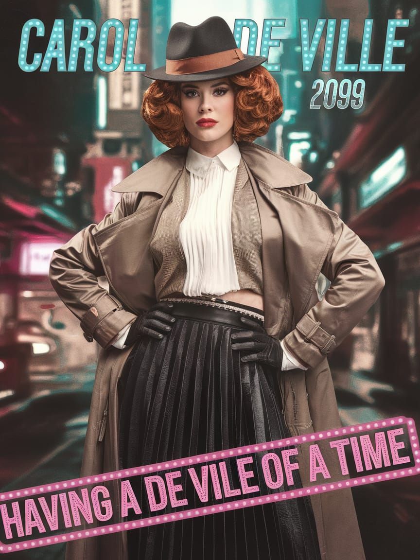 Cyberpunk Woman Enjoying Futuristic City Night