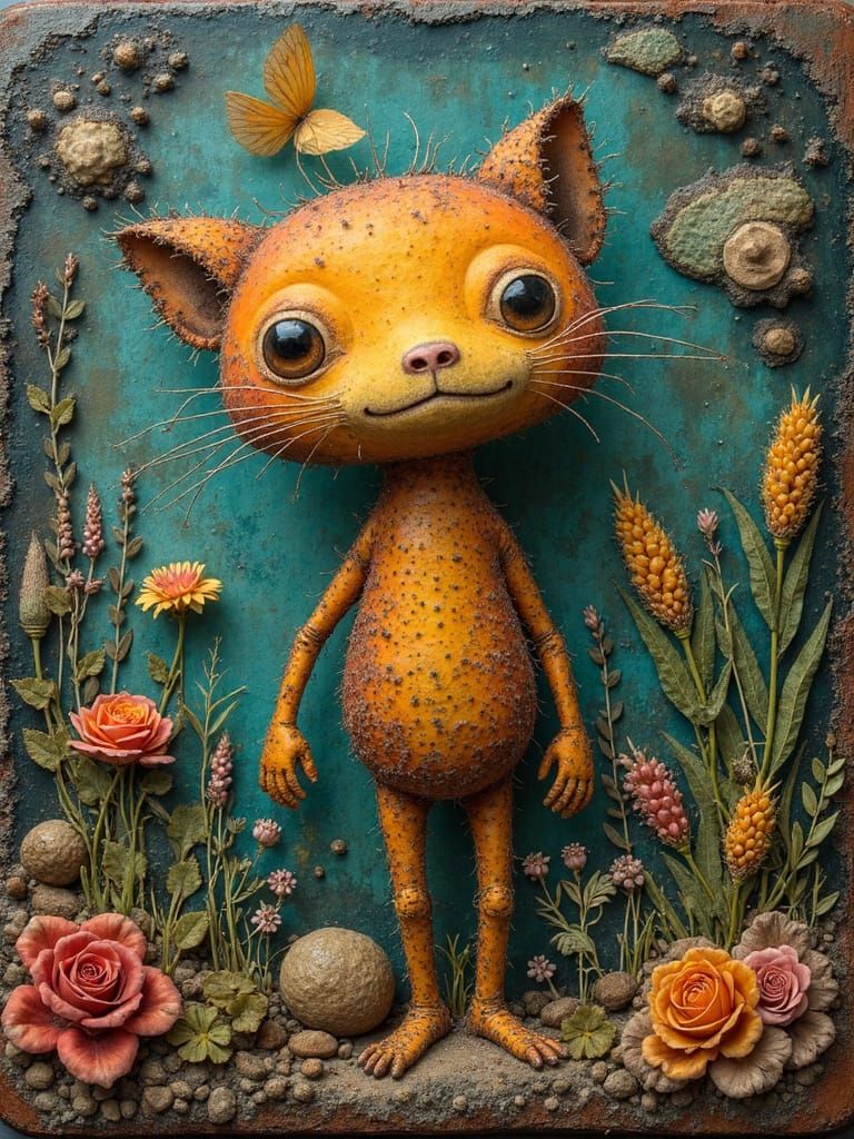 B is a B Filled with Otherworldly Life Charred and Rusty Rowscape