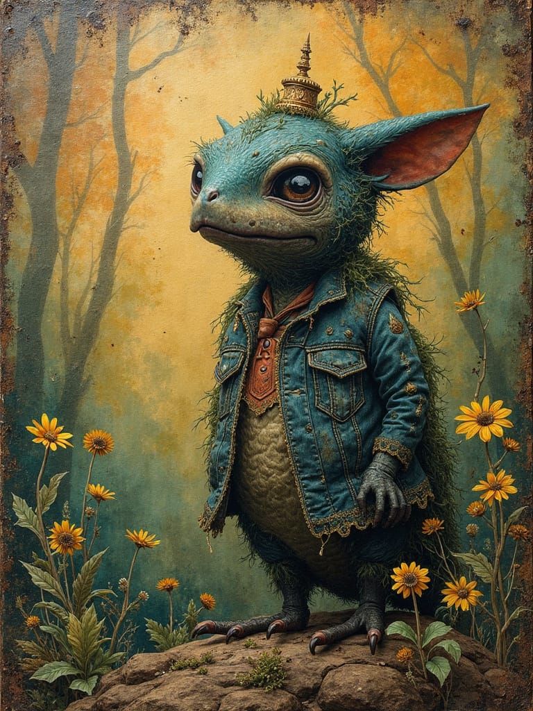 B is a B Filled with Otherworldly Life Charred and Rusty Rowscape