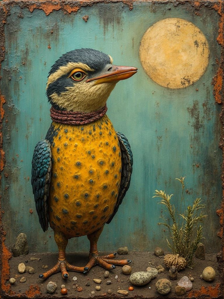 B is a B Filled with Otherworldly Life Charred and Rusty Rowscape