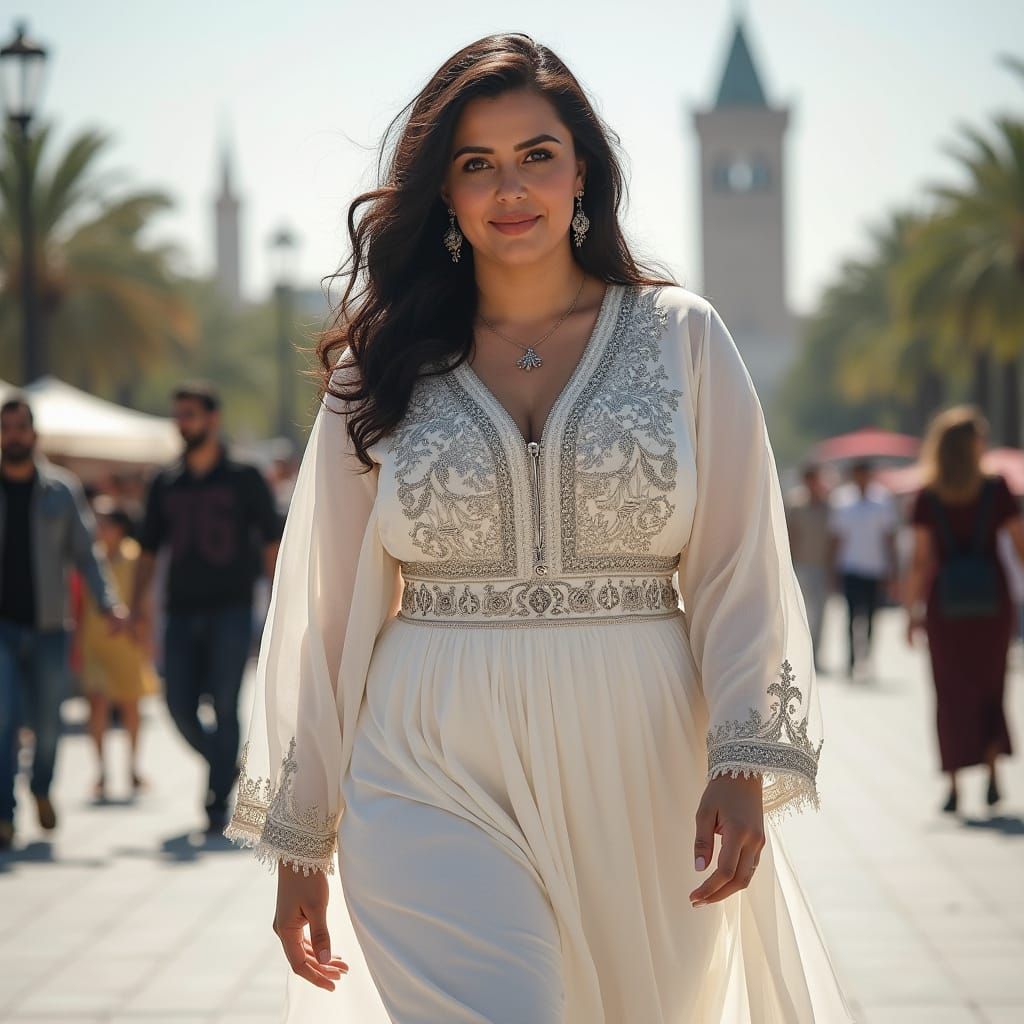 Persian Beauty Strolls through Azadi Square