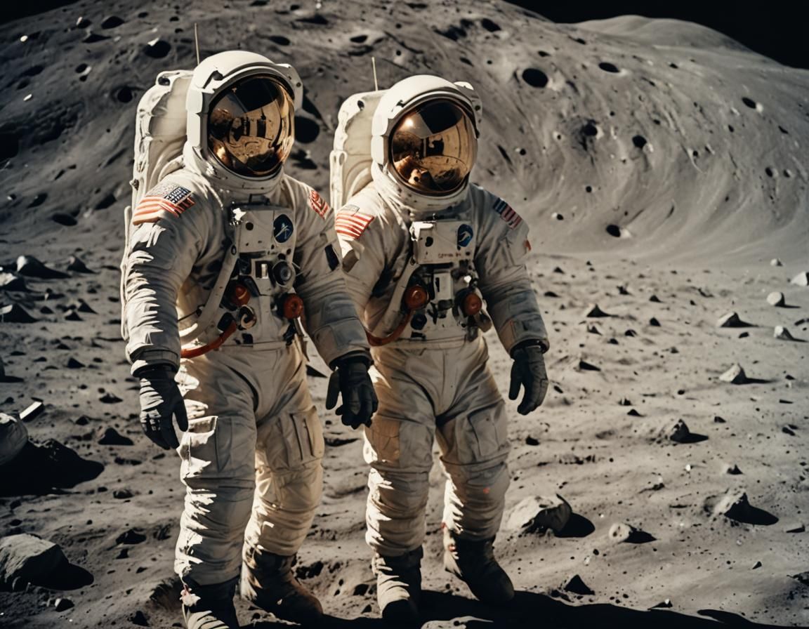 Armstrong and Aldrin on the Moon: Archival Photo