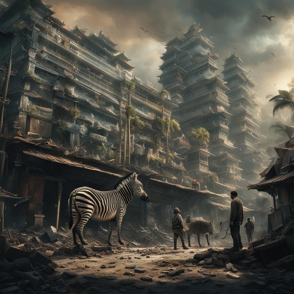 Epic Kuala Zebra Digital Matte Painting
