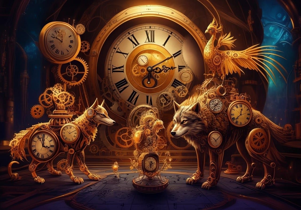 Clockwork Creatures in a Surreal Steampunk World