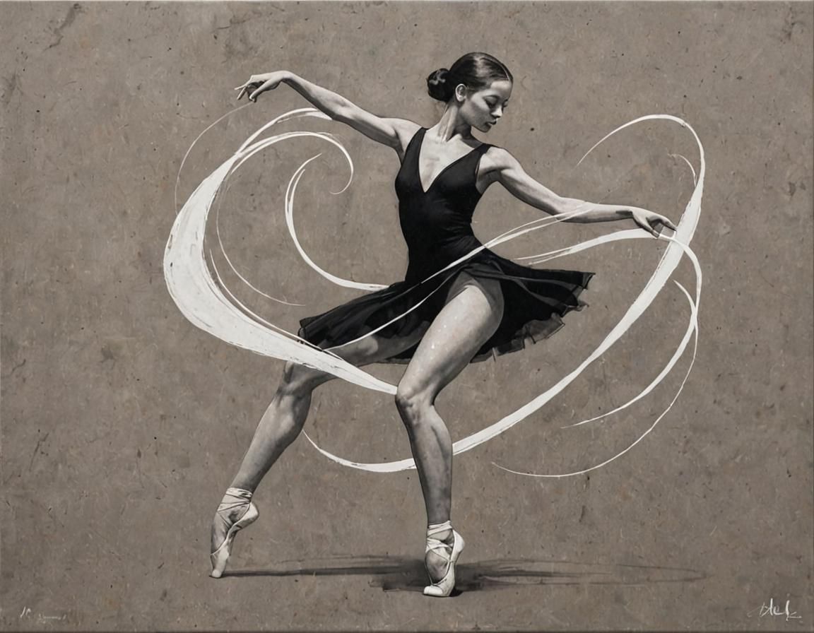 Minimalist Dancer: Abstract Lines in Motion