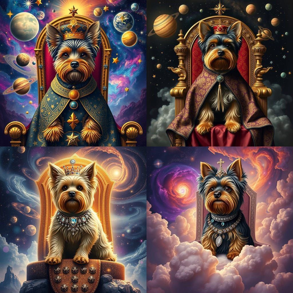 Yorkshire Terrier God Reigns Supreme in Cosmic Glory