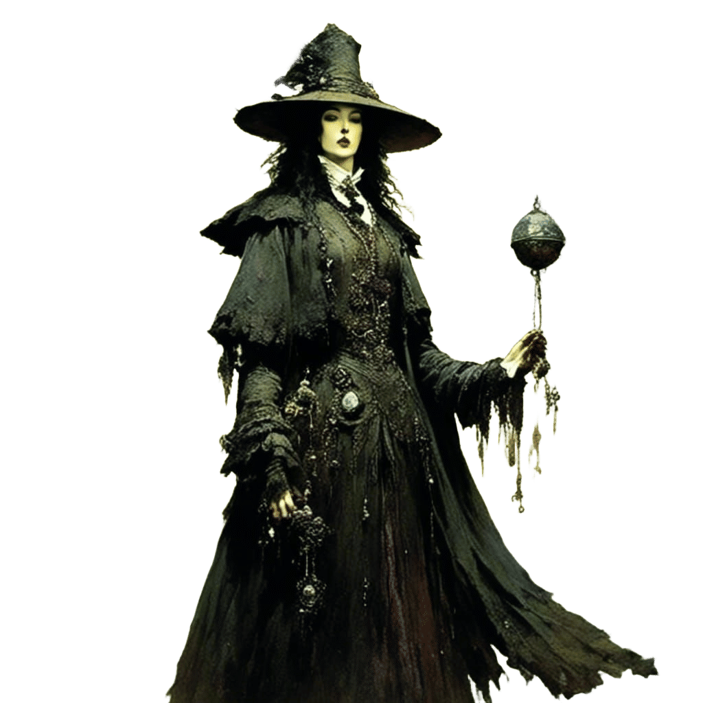 Grimly 96 Tears: Gothic Horror Portrait