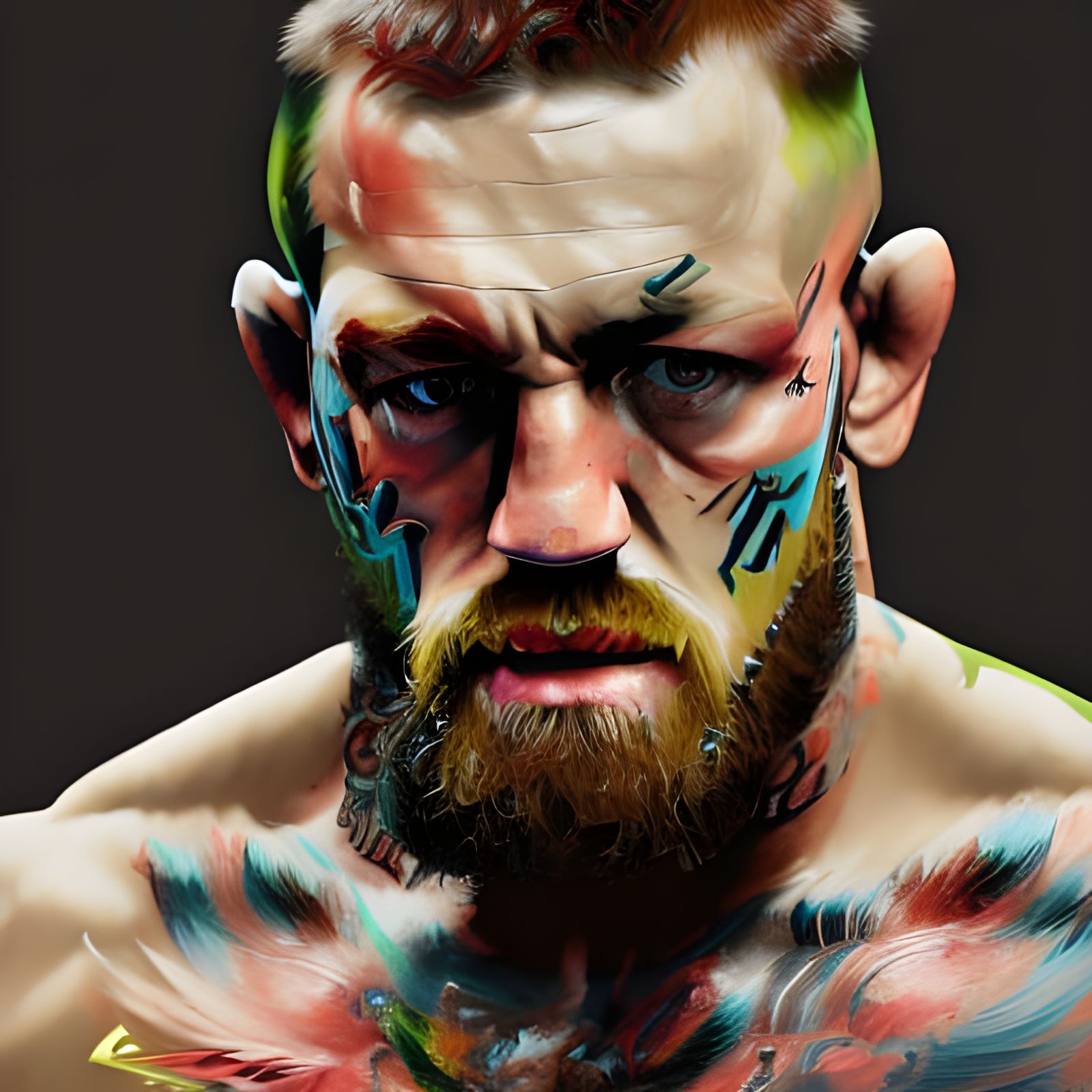 Hyper Realistic Painting of Conor McGregor