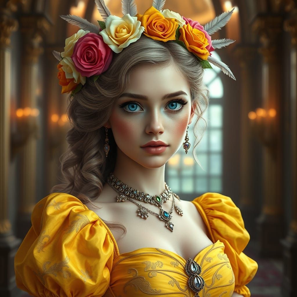 Ethereal Beauty in a Golden Setting