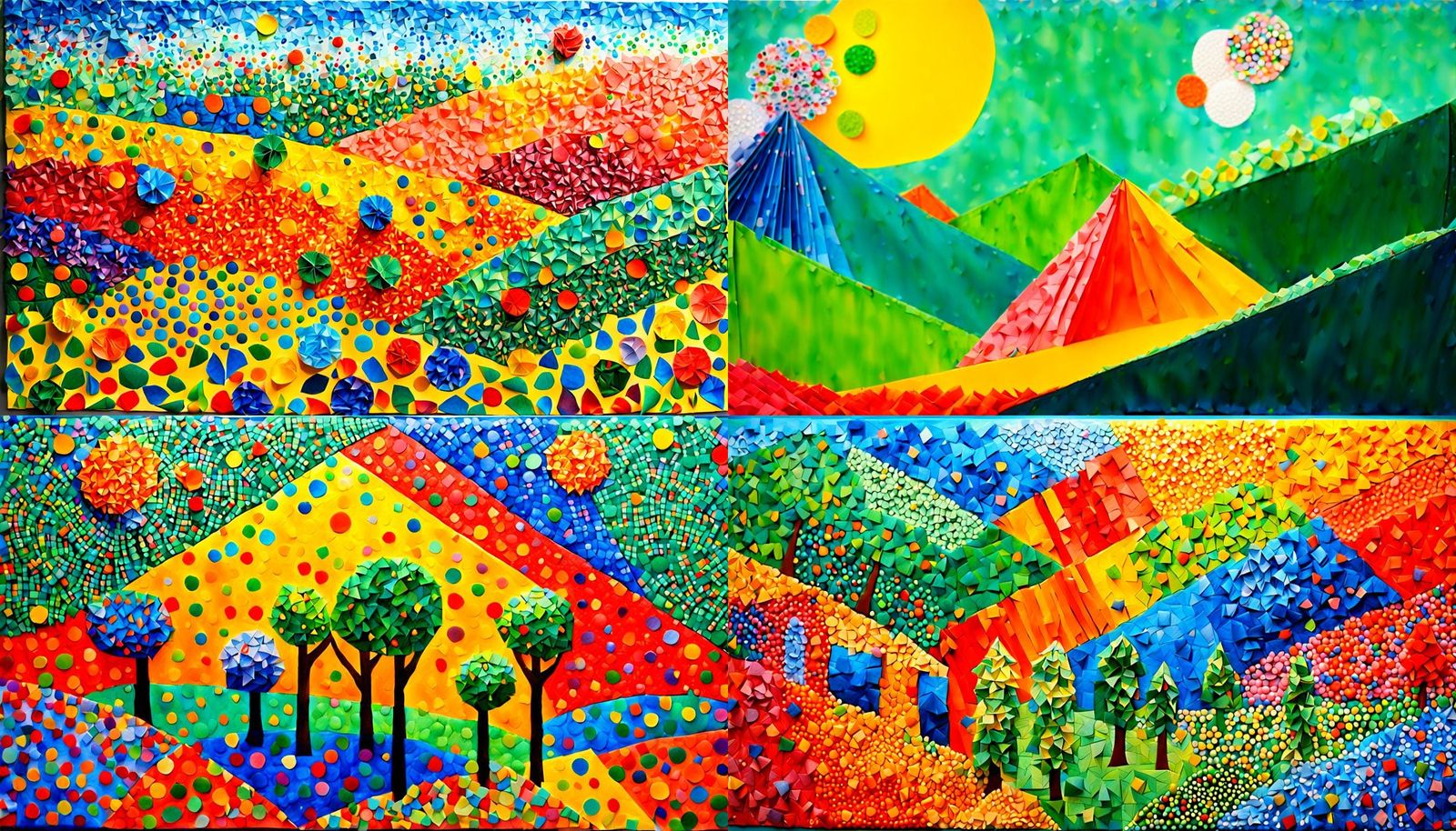 Interactive Spanish Pointillist Art on Canvas
