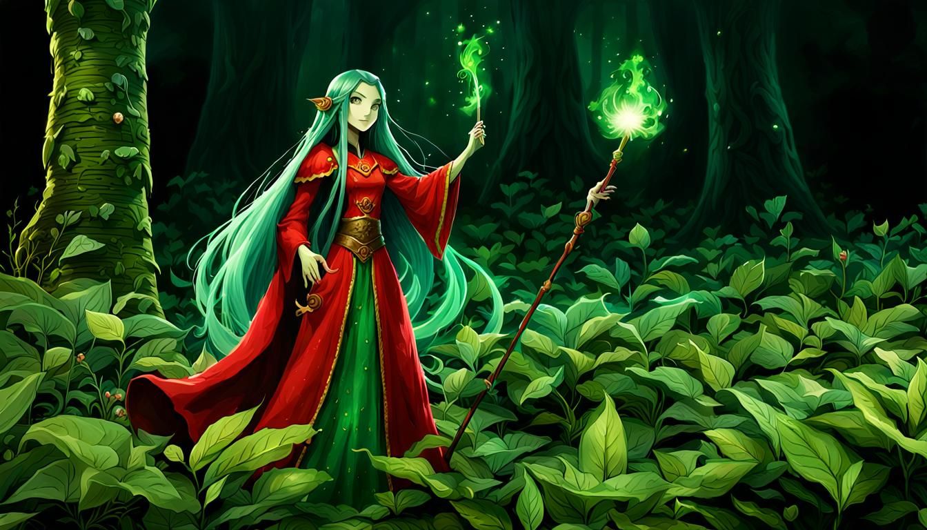 Wizard Blenta Casting Spells in Perfect World