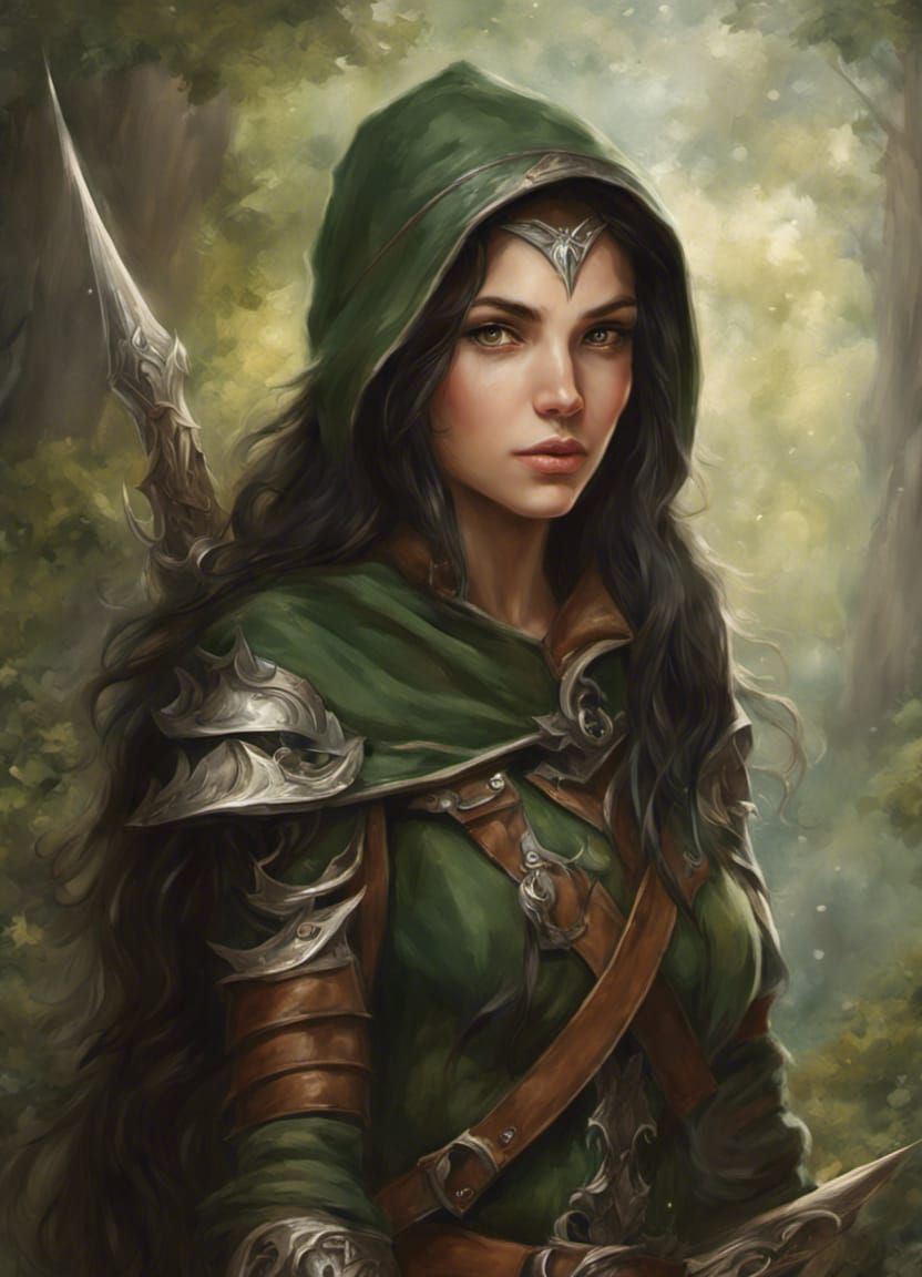 Ethereal Wood Elf in Leather Armor