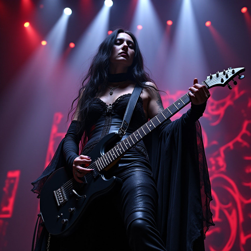 Dark Goddesses of Metal in Power Pose
