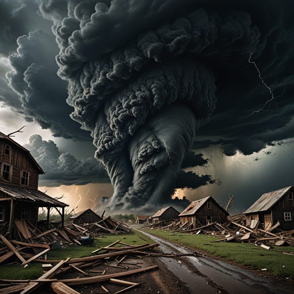 Cinematic Storm Wrecks Wooden Barn in Photorealistic Disaste...