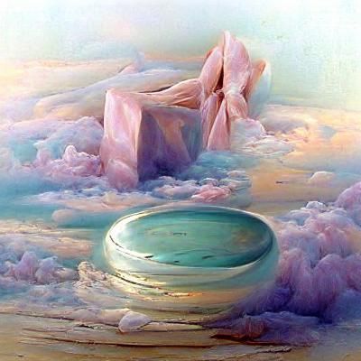 Pastel Mystical Portal as Oil Painting