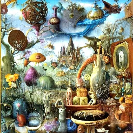 Surreal Victorian Garden in Ultra-Detailed Digital Art