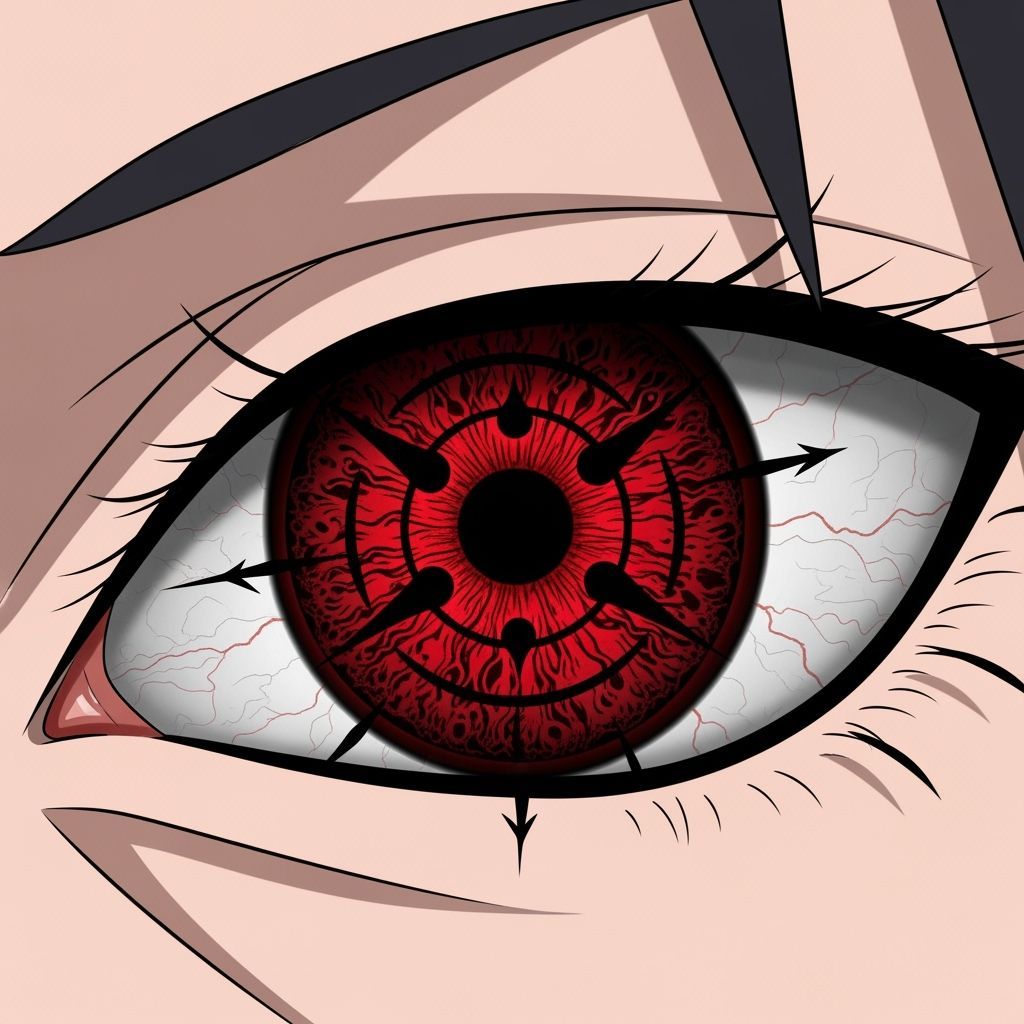 Mangekyou Sharingan: Red, Black, and Evil