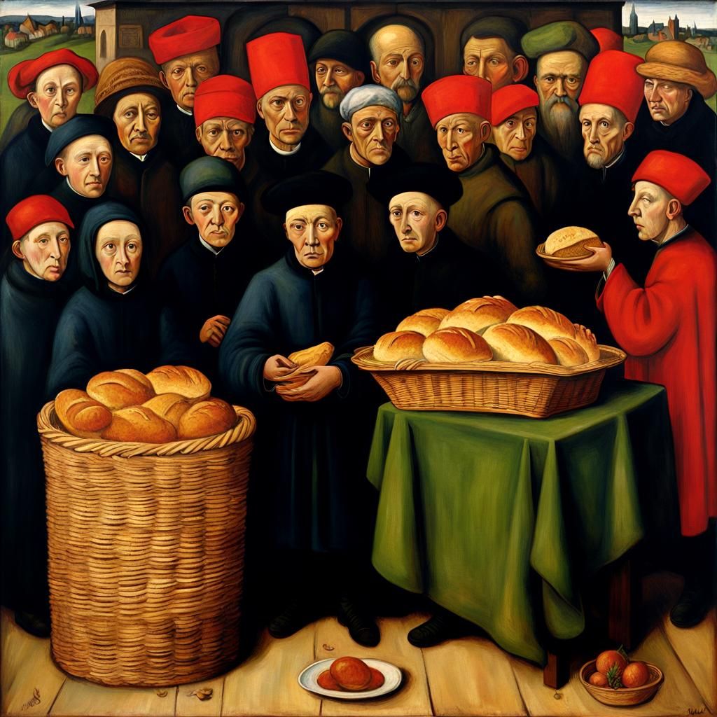 People United With Bread: Hyperrealism and Expressionism