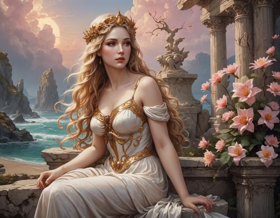 Aphrodite Awaits: A Fantasy Art Depiction