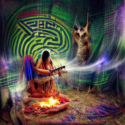 AI Interpretation of Shamanic Theme