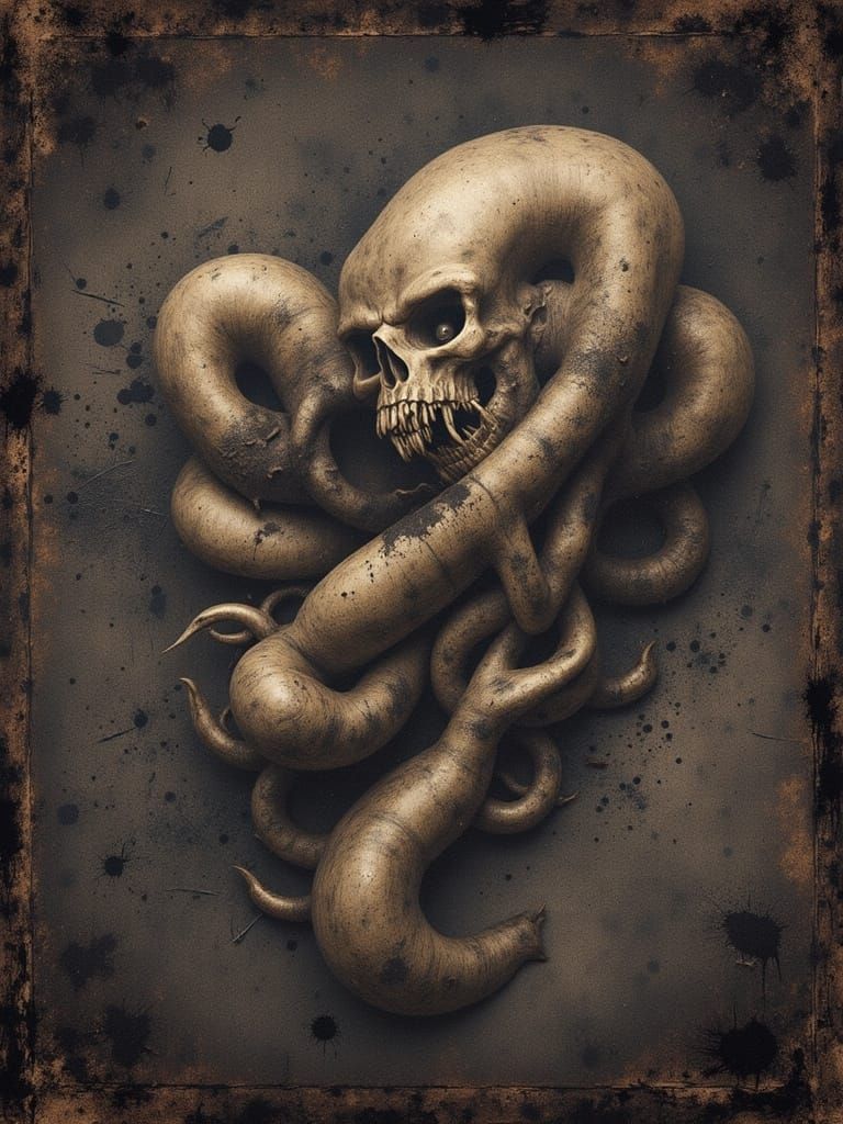 Grungy Vector Art Landscape