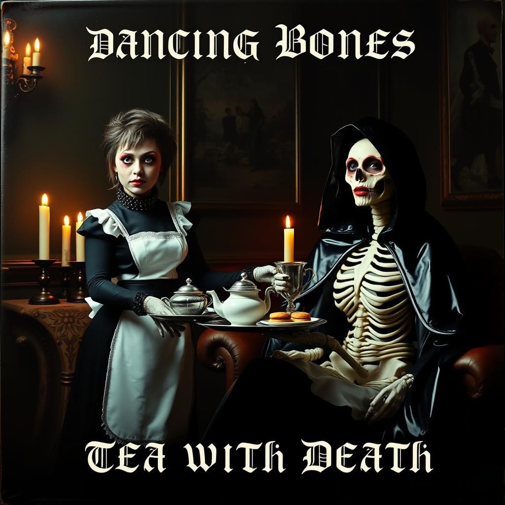 Gothic Record Cover: "Dancing Bones - Tea with Death" (2)