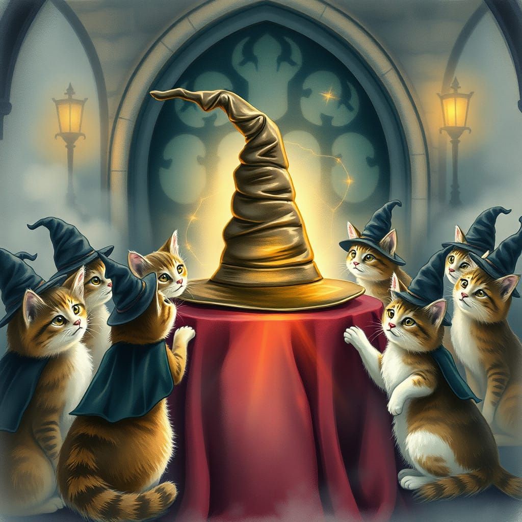 Mystical Cat Gathering at Hogwarts