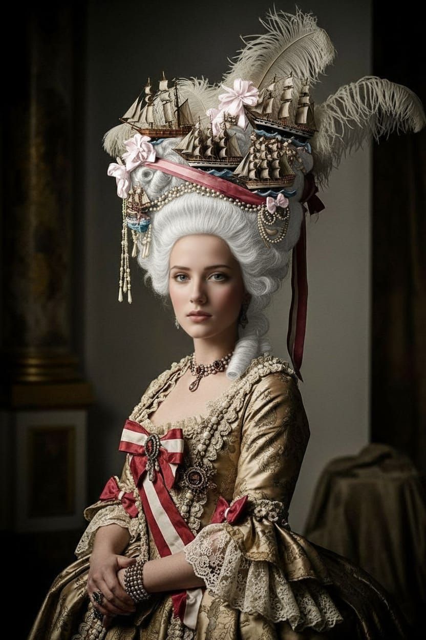Marie Antoinette Portrait in Leibovitz Style