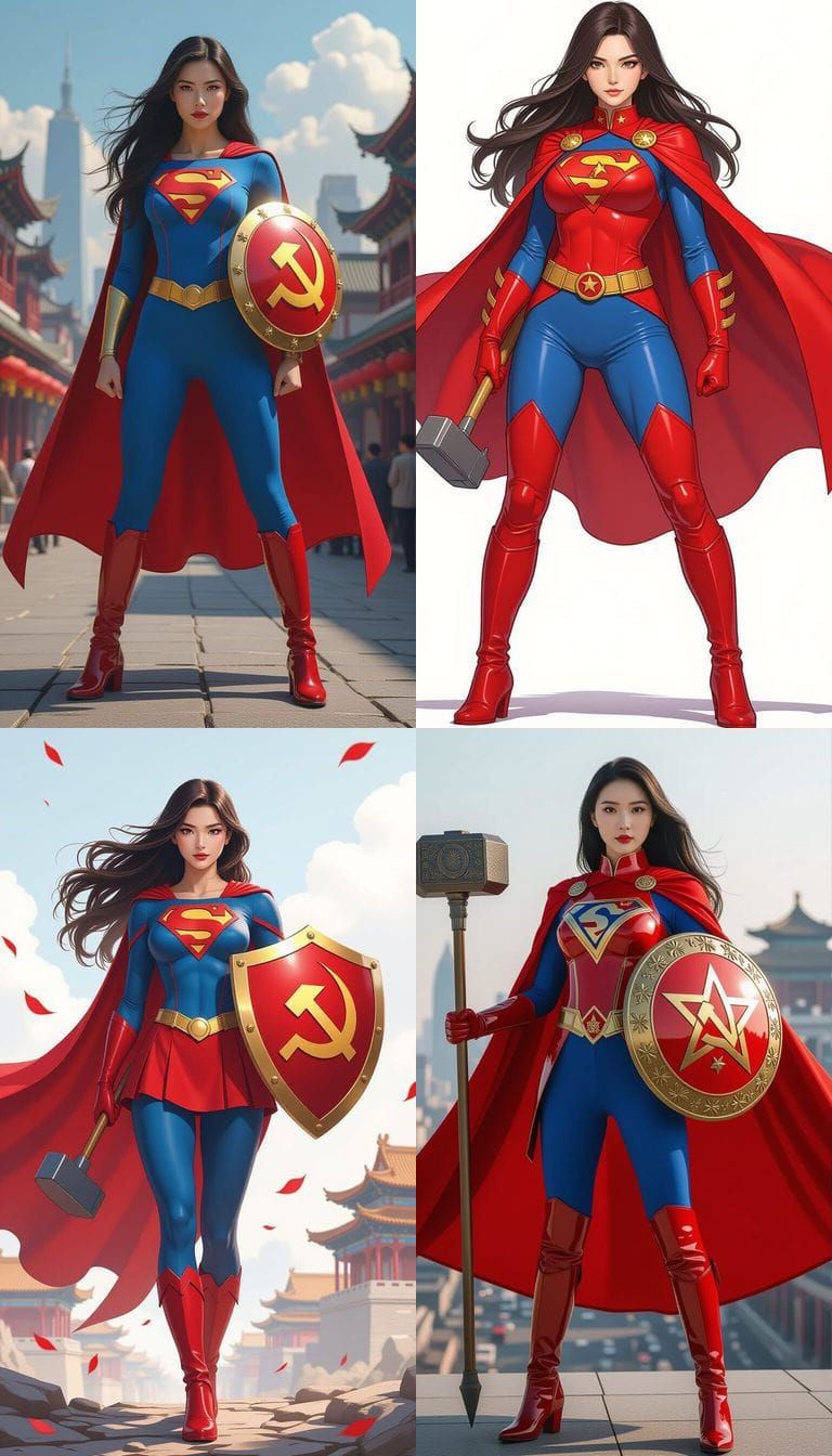 Chinese Communist Supergirl Saving Beijing in 8K
